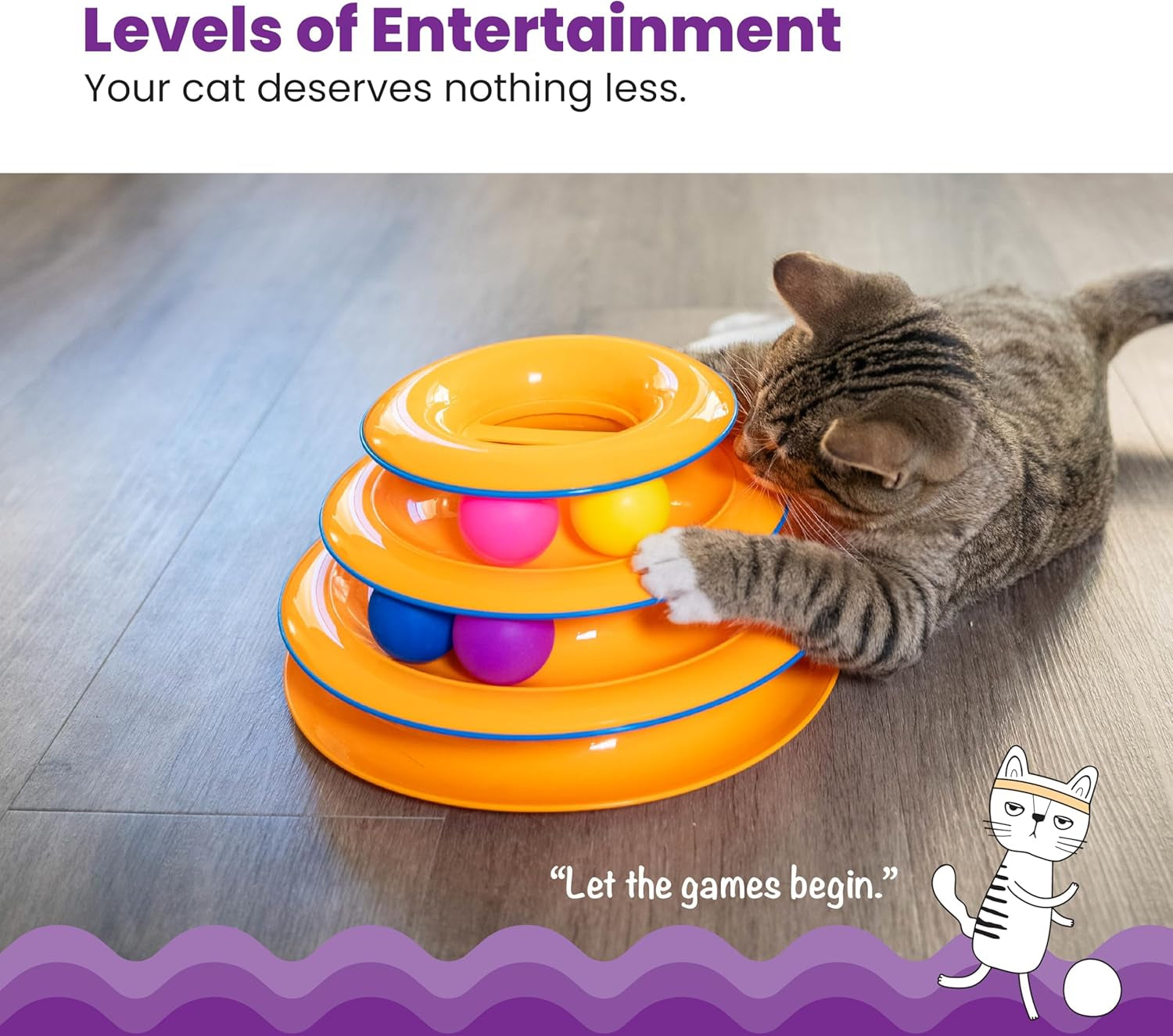 Tower of Tracks Cat Toy – 3-Level Track