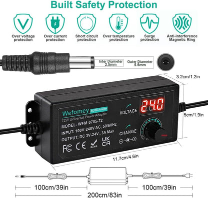 Universal Power Supply 3V~24V 3A 72W