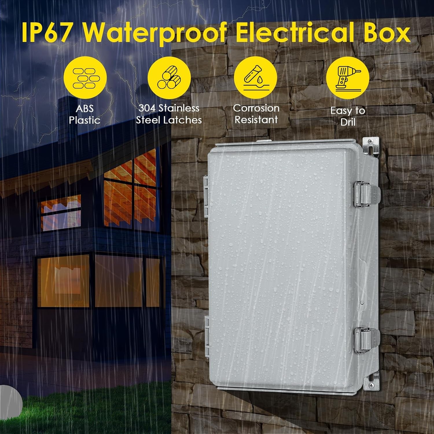 Waterproof Electrical Junction Box, IP67