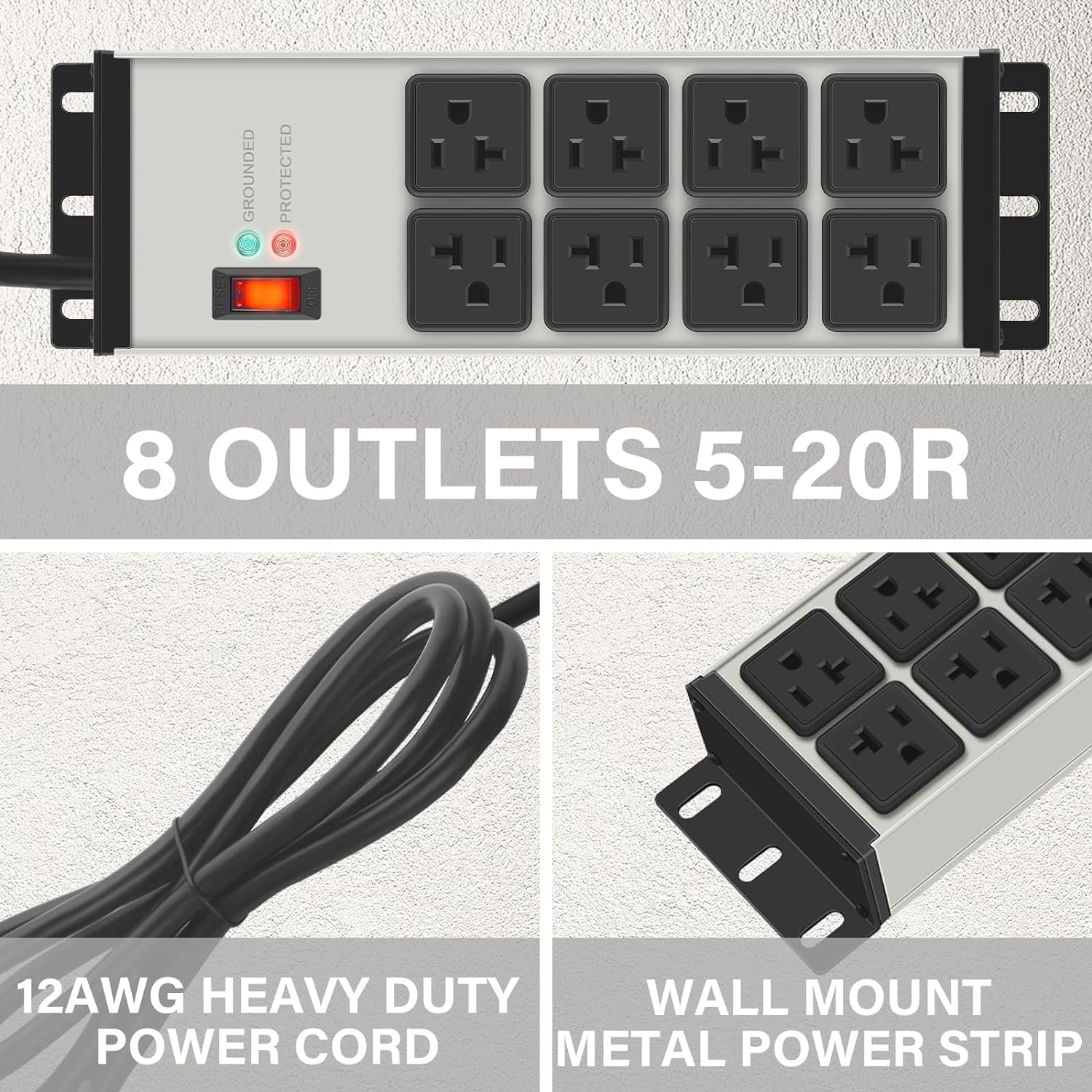 Heavy Duty Power Strip Surge Protector