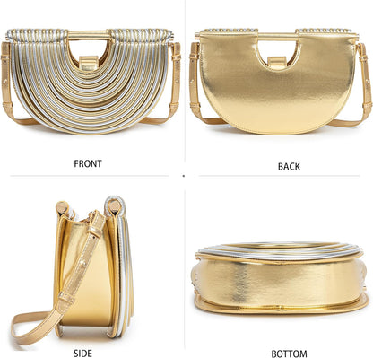 Trendy Woven Evening Clutch Purse