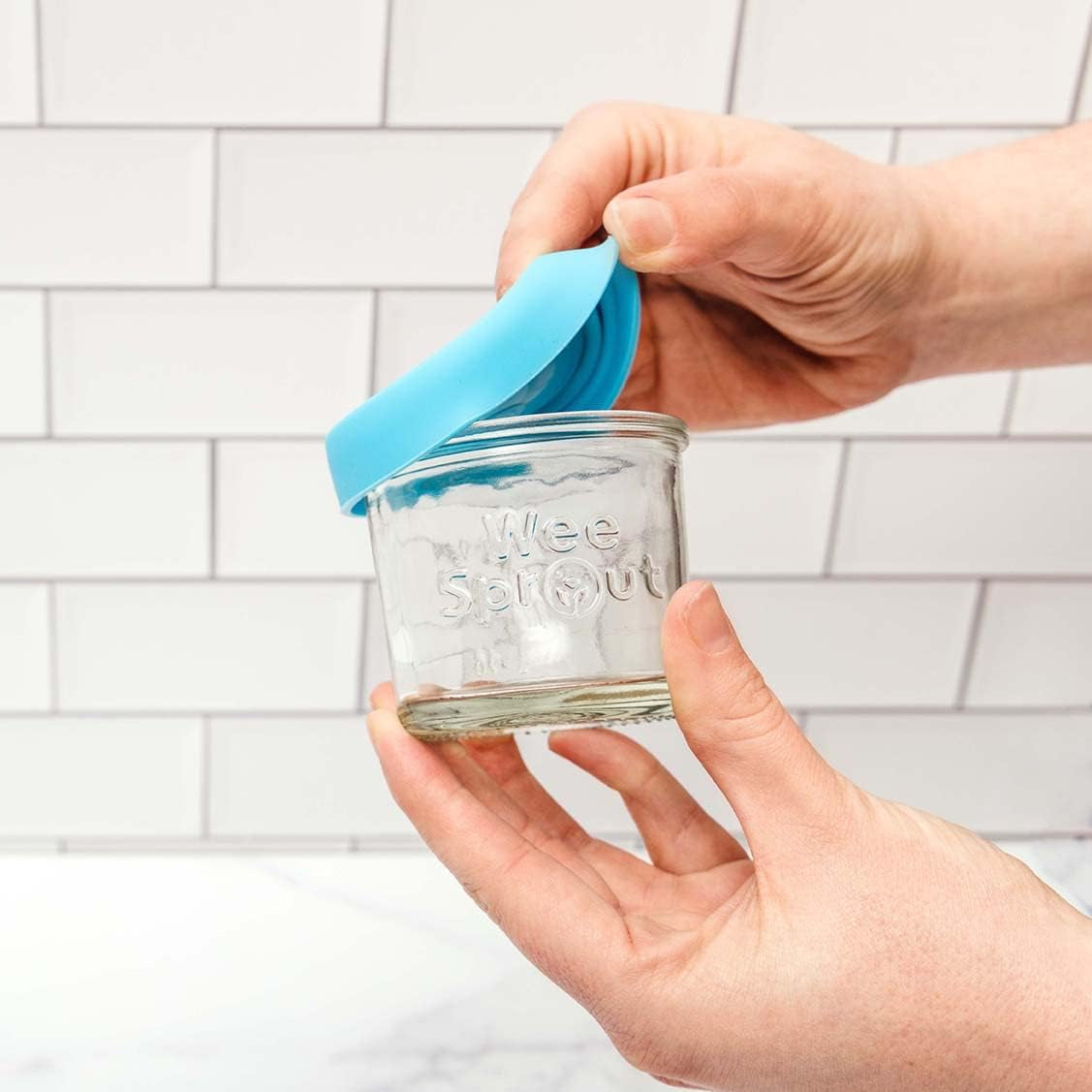 Glass Baby Food Storage Jars W/Silicone