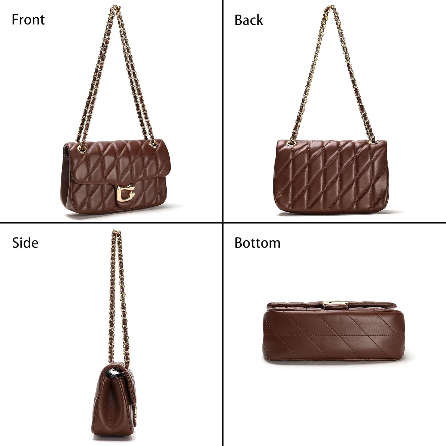 Quilted Crossbody Purse for Women Trendy