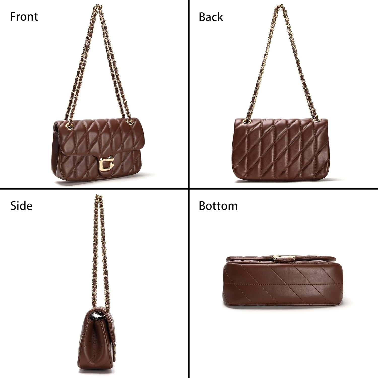 Quilted Crossbody Purse for Women Trendy