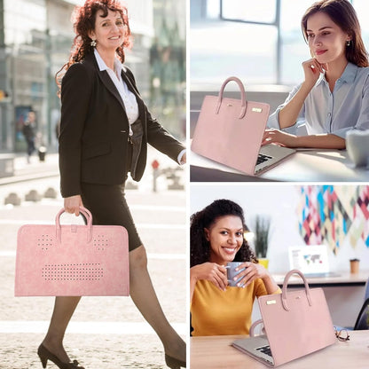 PU Laptop Sleeve Pink with Handle 