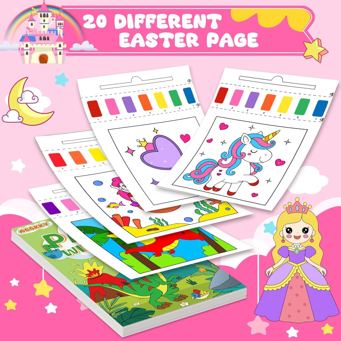 3 Pack Paint with Water Coloring Books 