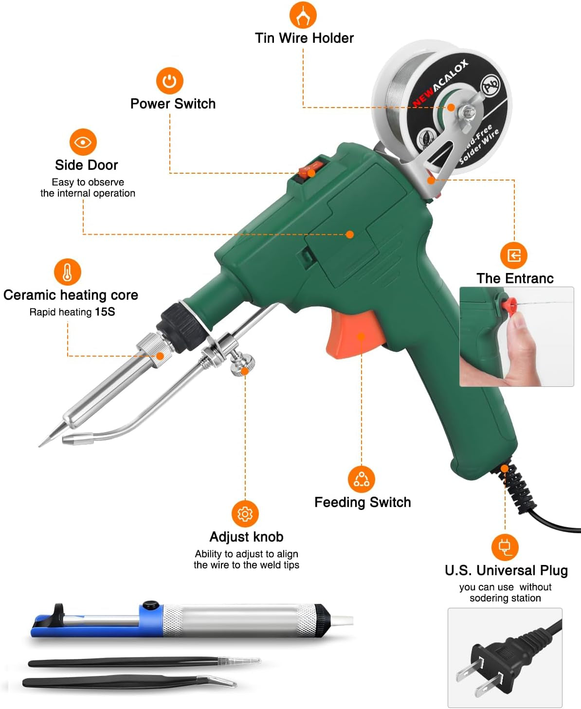 Soldering Iron Kit,  Automatic 60W