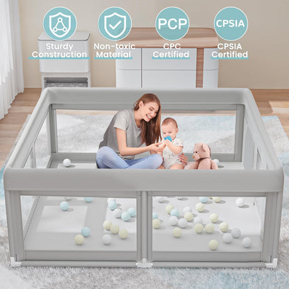 Baby Playpen 50X50 Inch, Play Pens 