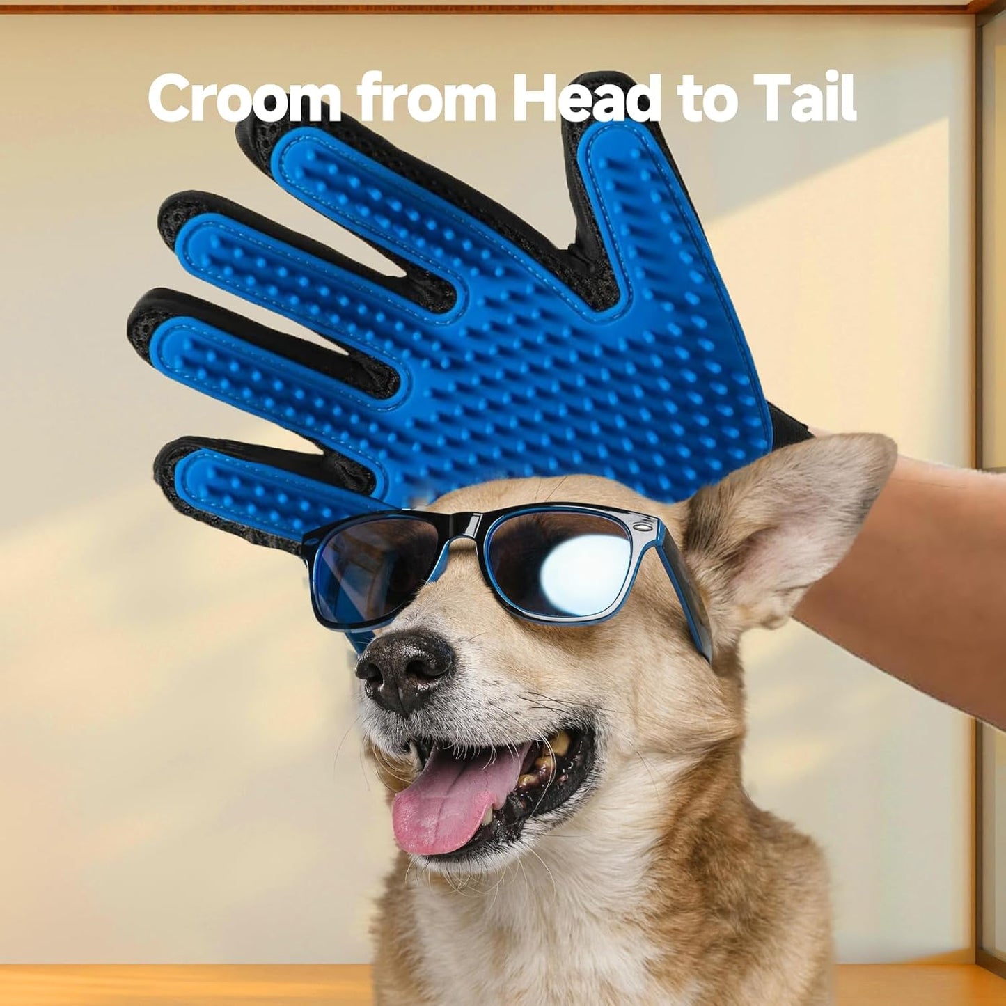 Pet Hair Removal Glove for Dogs & Cats