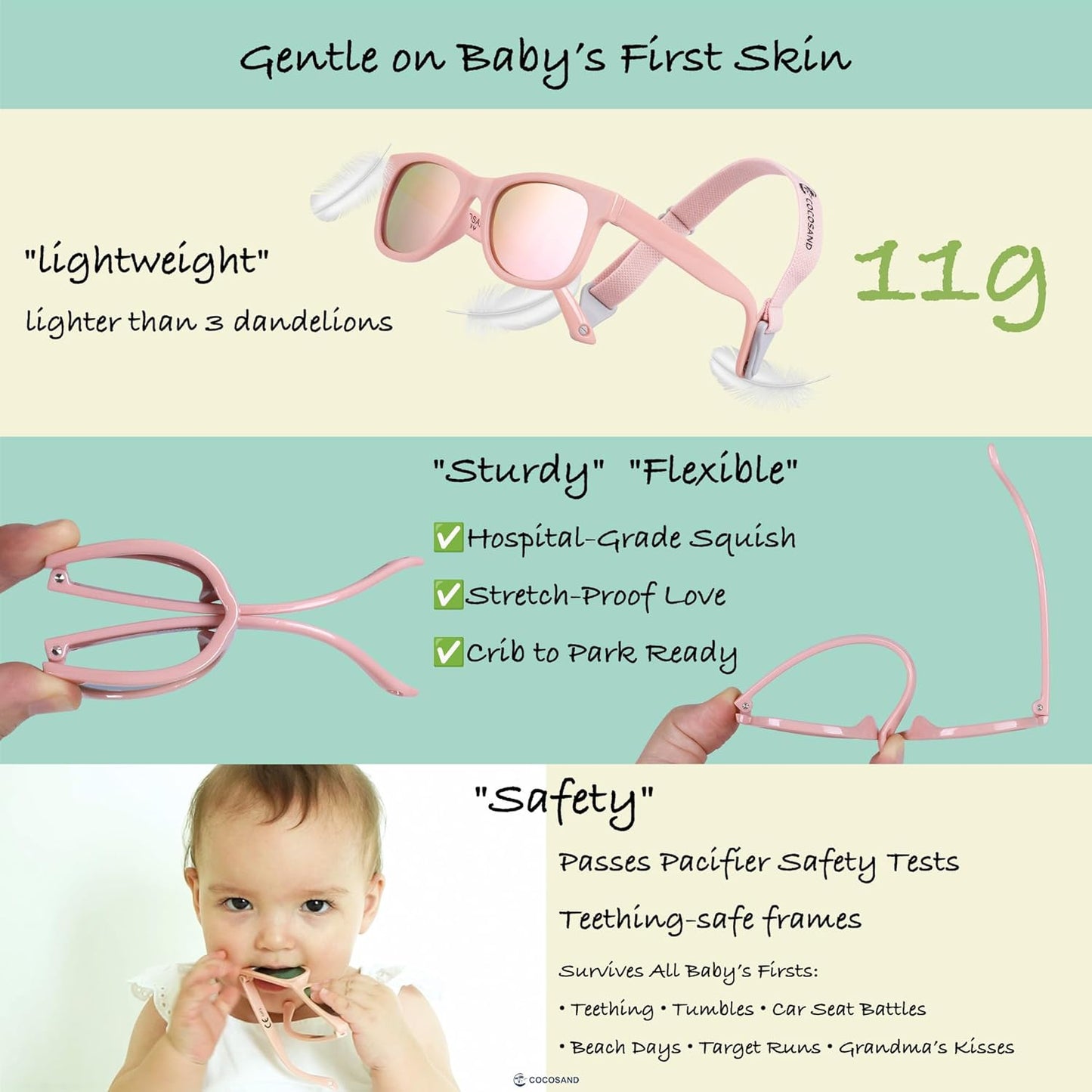 Flexible Polarized Baby Sunglasses