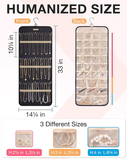 Hanging Jewelry Organizer Storage Roll