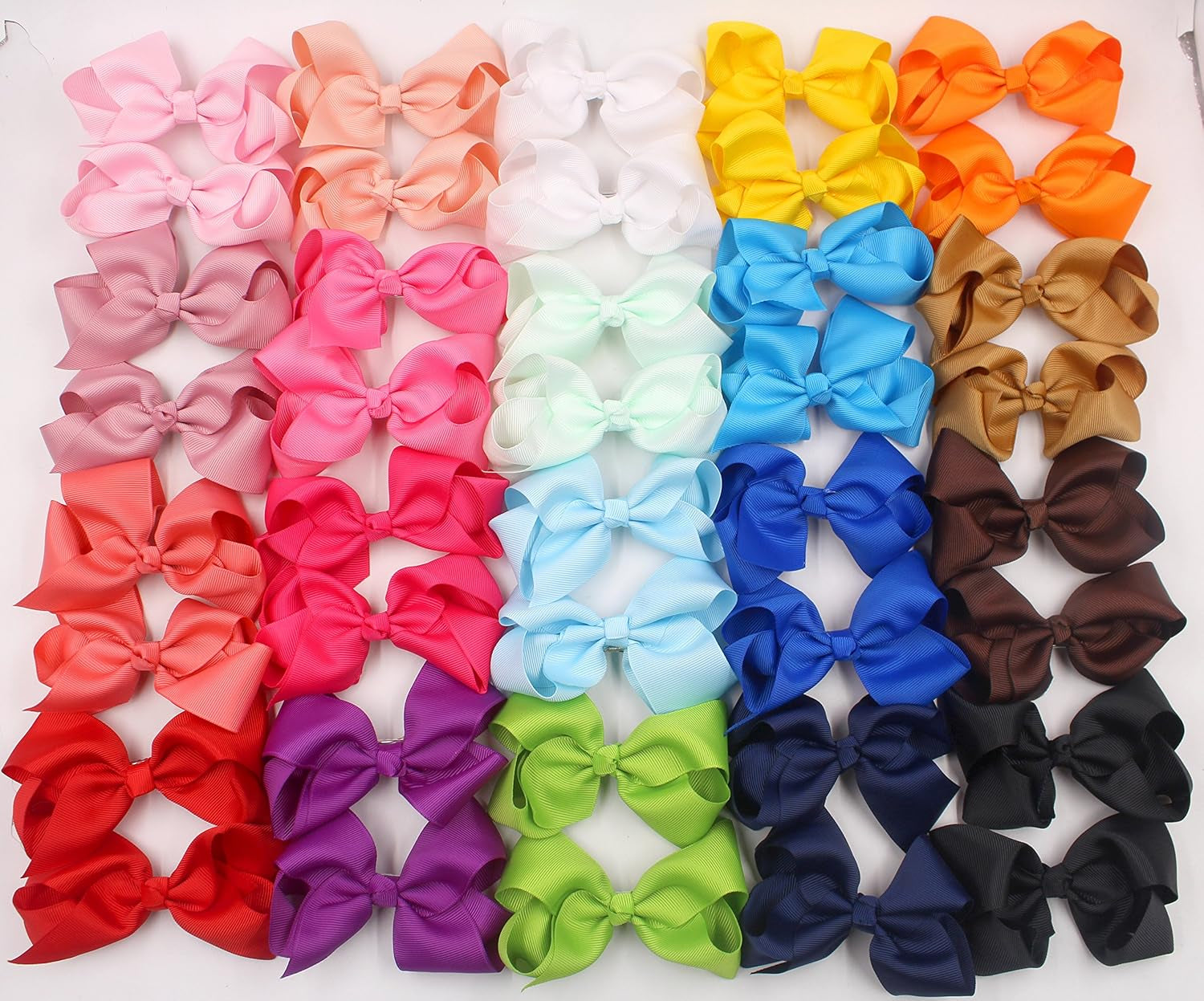 40PCS 4.5 Inch Hair Bows for Girls 