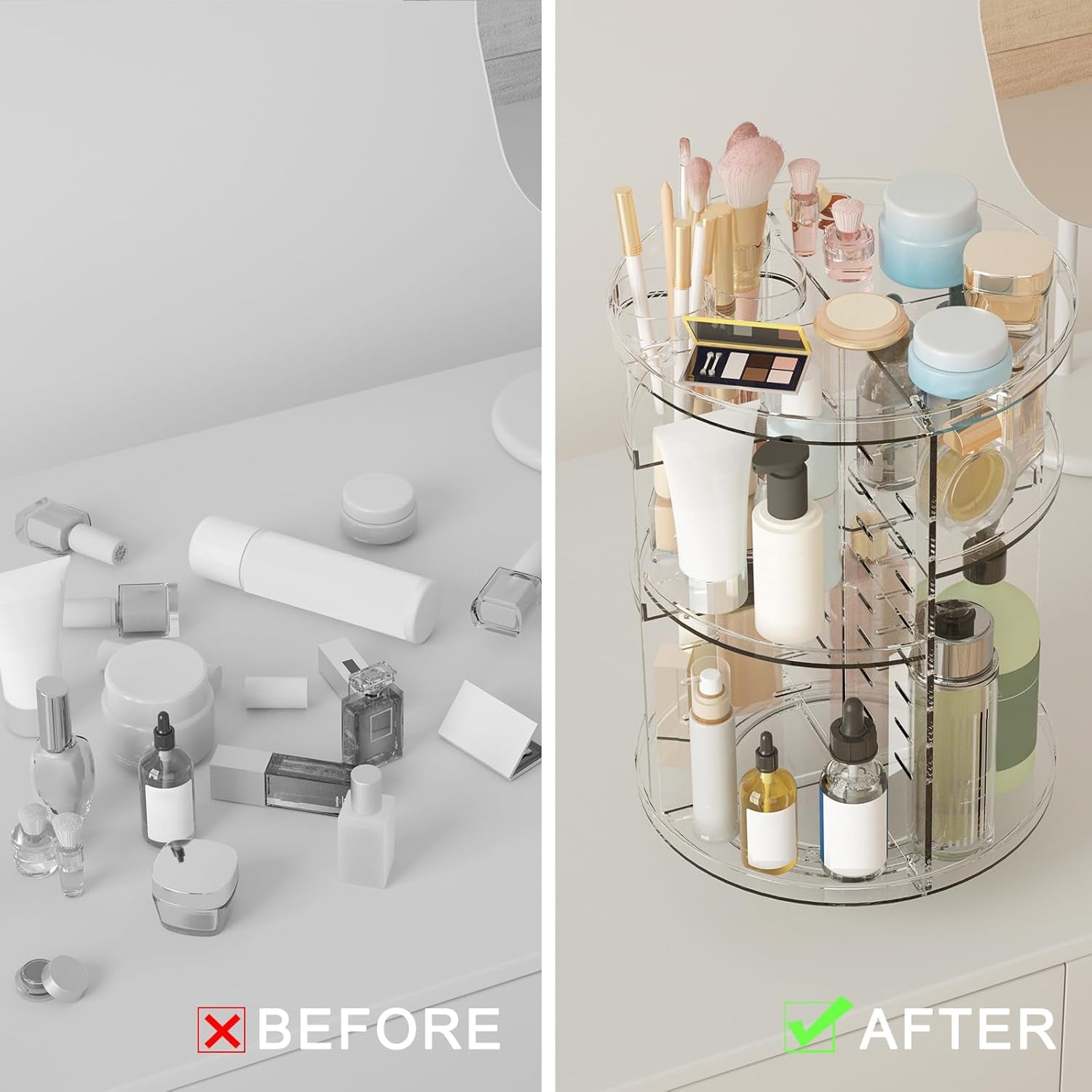 Rotating Makeup Organizer, DIY 8 