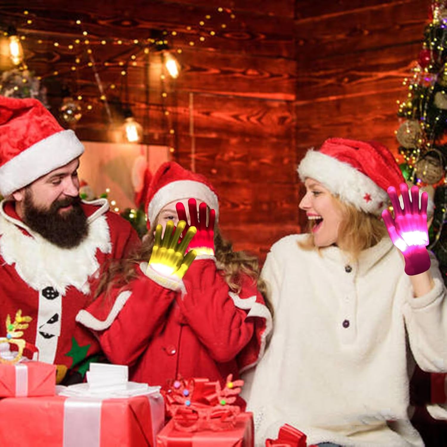 12 Colors Flash Led Light up Gloves 