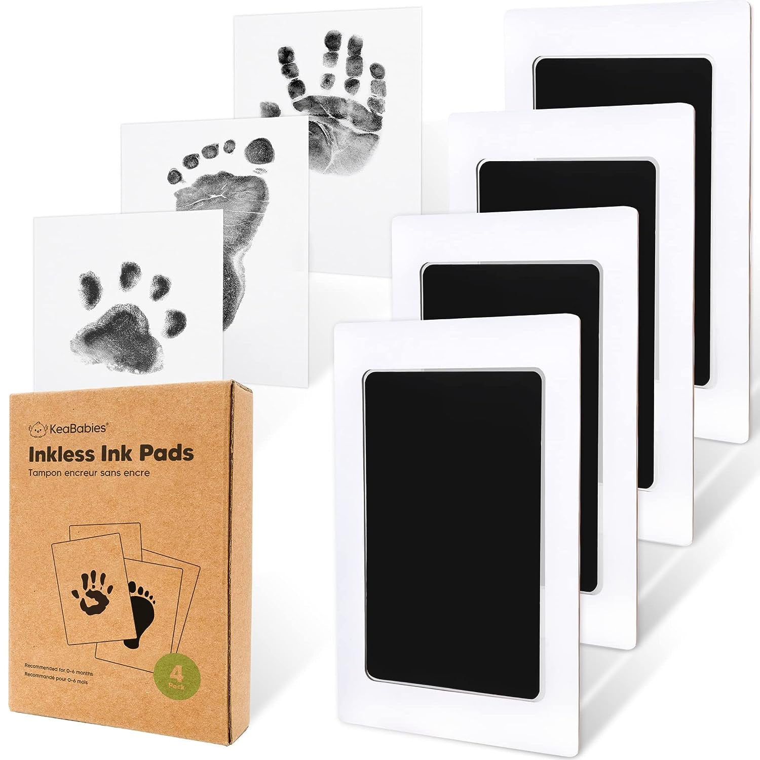 4Pack Inkless Baby Hand ,Footprint Kit
