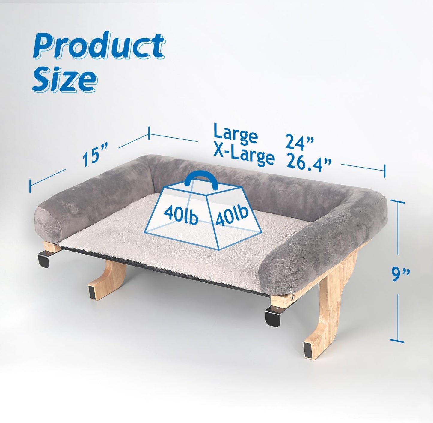 Cat Perch for Window Sill with Bolster 