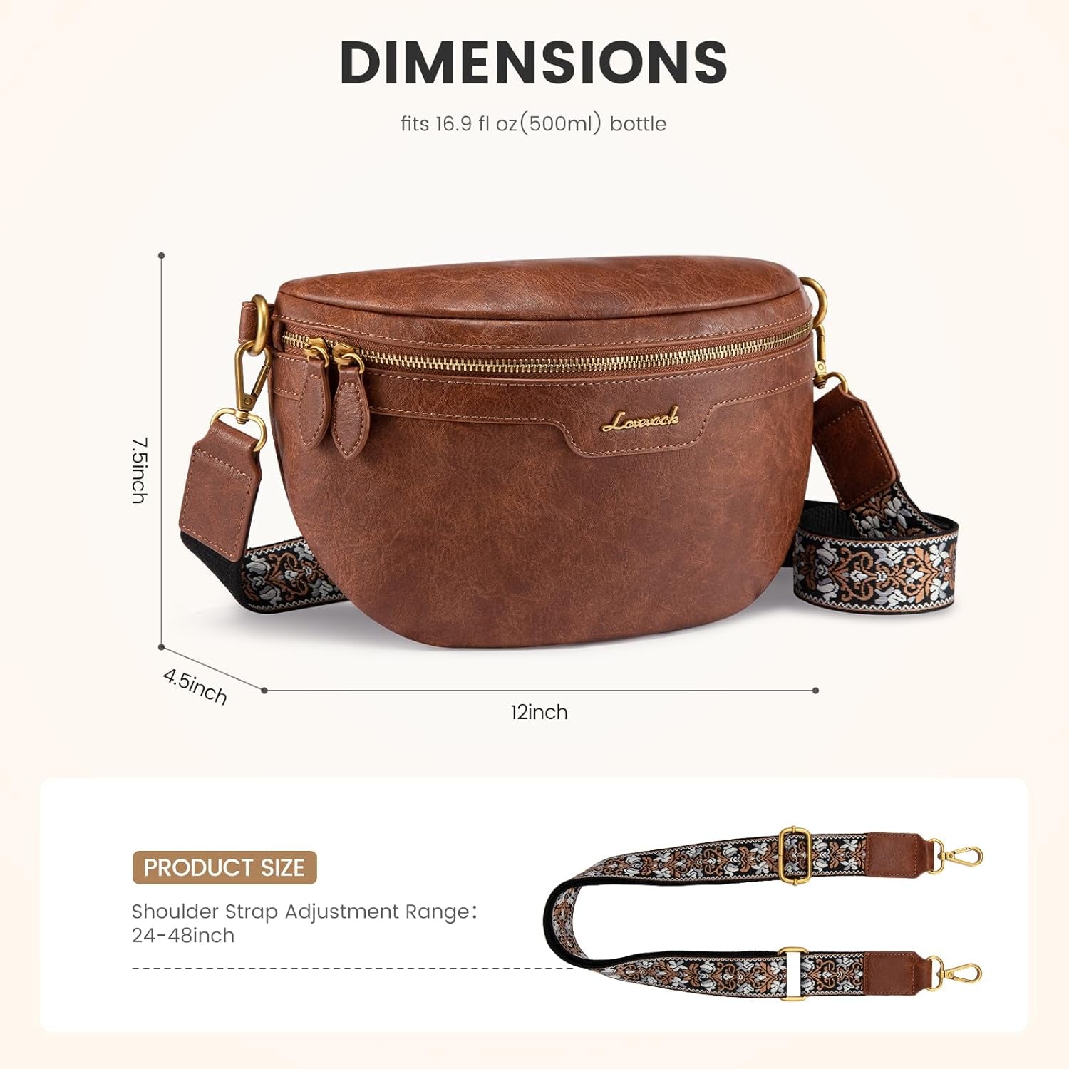 Fanny Packs for Women Cross Body, Vegan