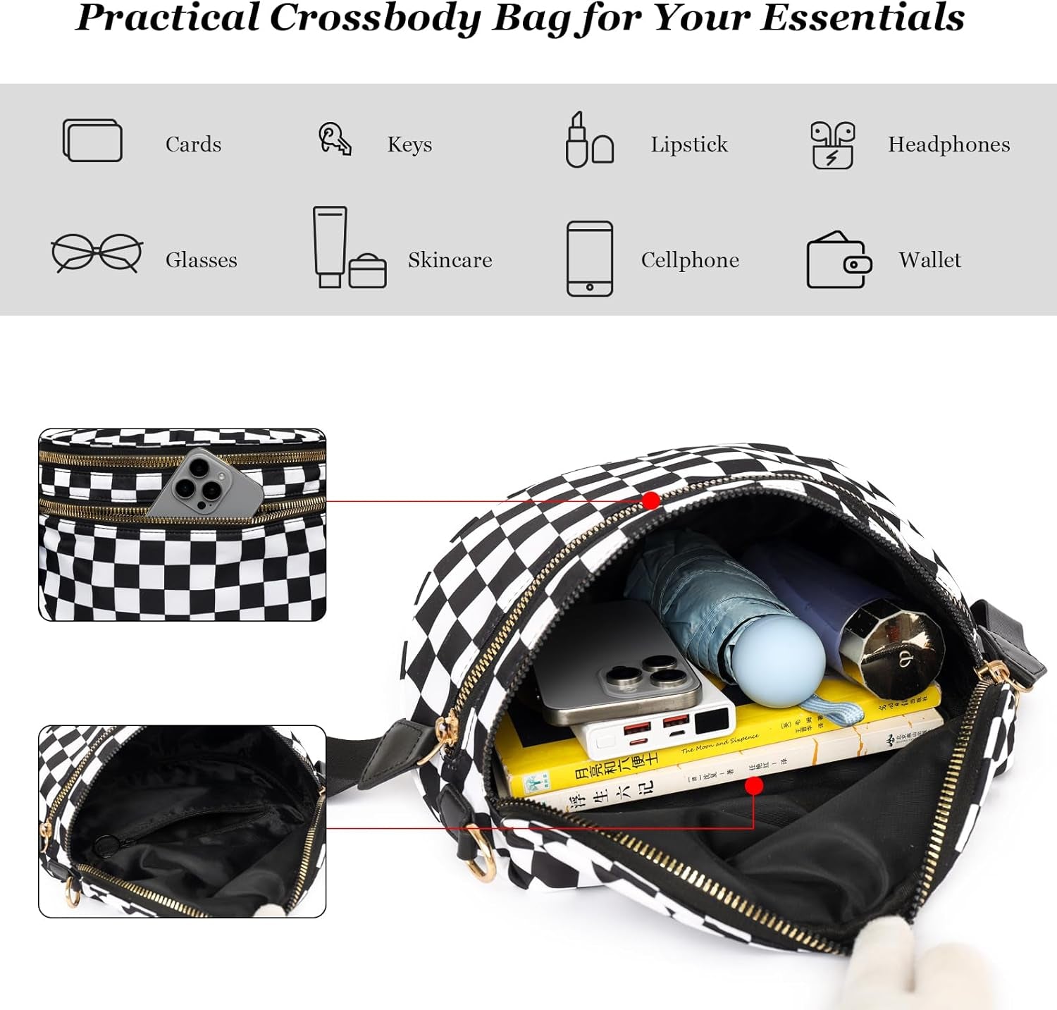 Crossbody Bags for Women Nylon Fanny