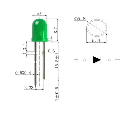 420Pcs 6 Colors 5Mm LED Diode Assortment