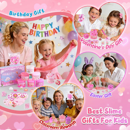 6 Pack Slimes Pink Slime Kids Cloud Kit