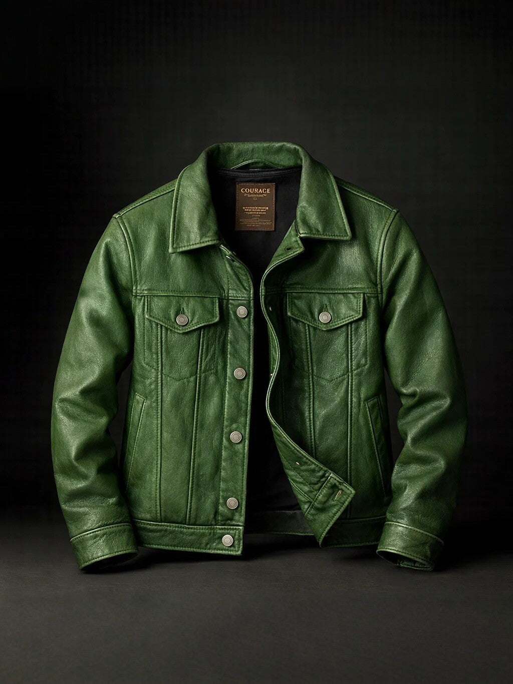 Retro Lapel PU Leather Jacket