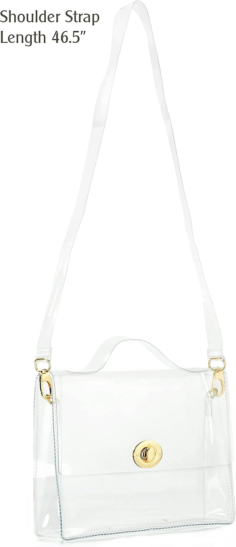 Clear Bag with Turn Lock Closure Women'S