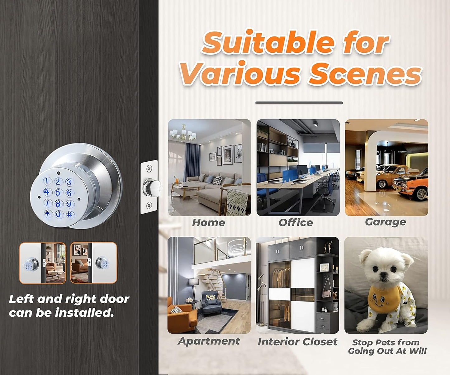 Keyless Electronic Entry Door Knob