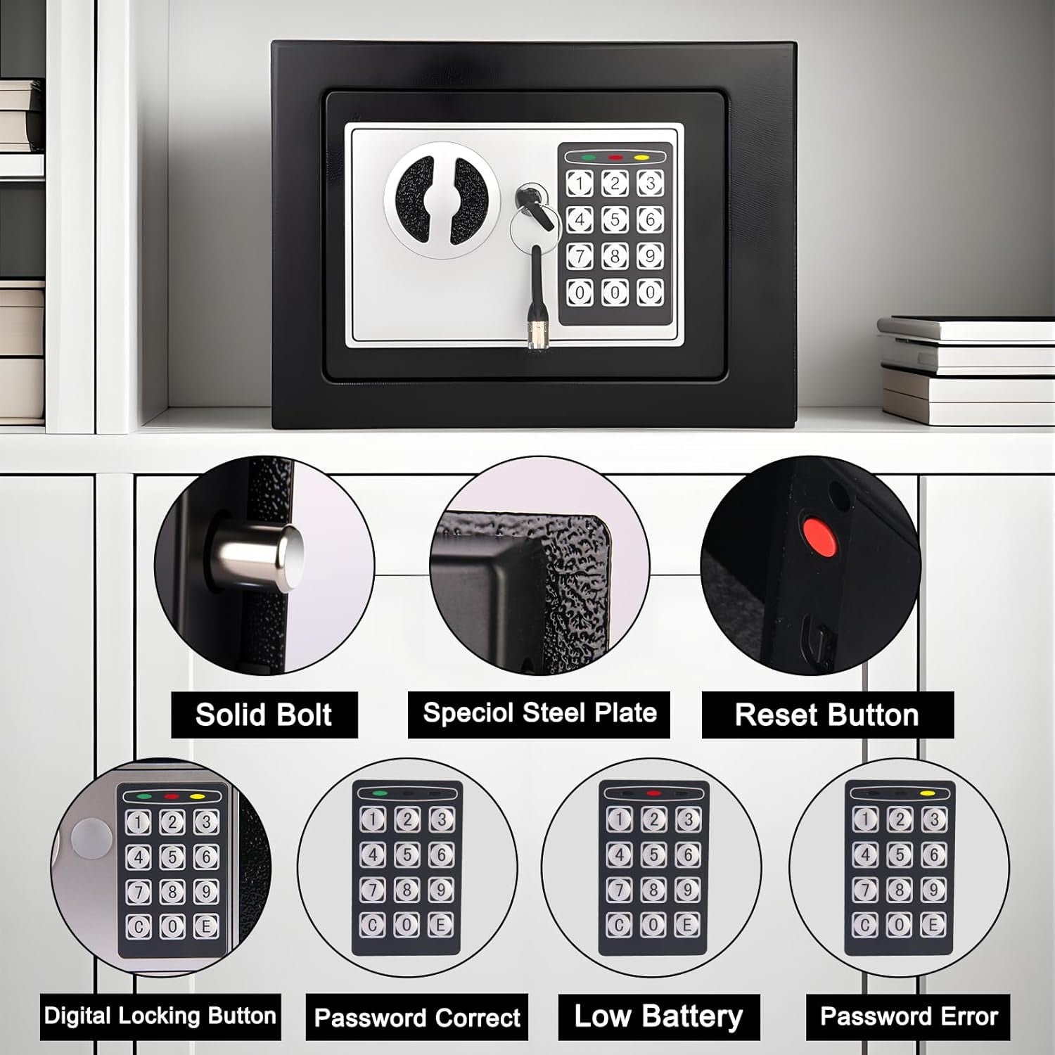 Mini Electronic Safe Box ,Digital Keypad