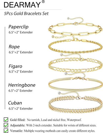 14K Gold Plated Bracelets for Women