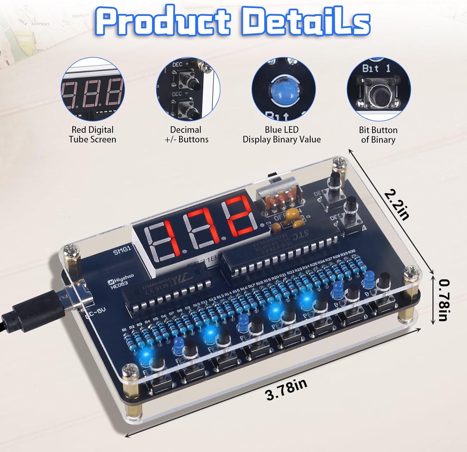 DIY Soldering Project Kit Binary Decimal