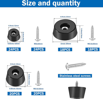 124Pcs Rubber Feet for Cutting Board