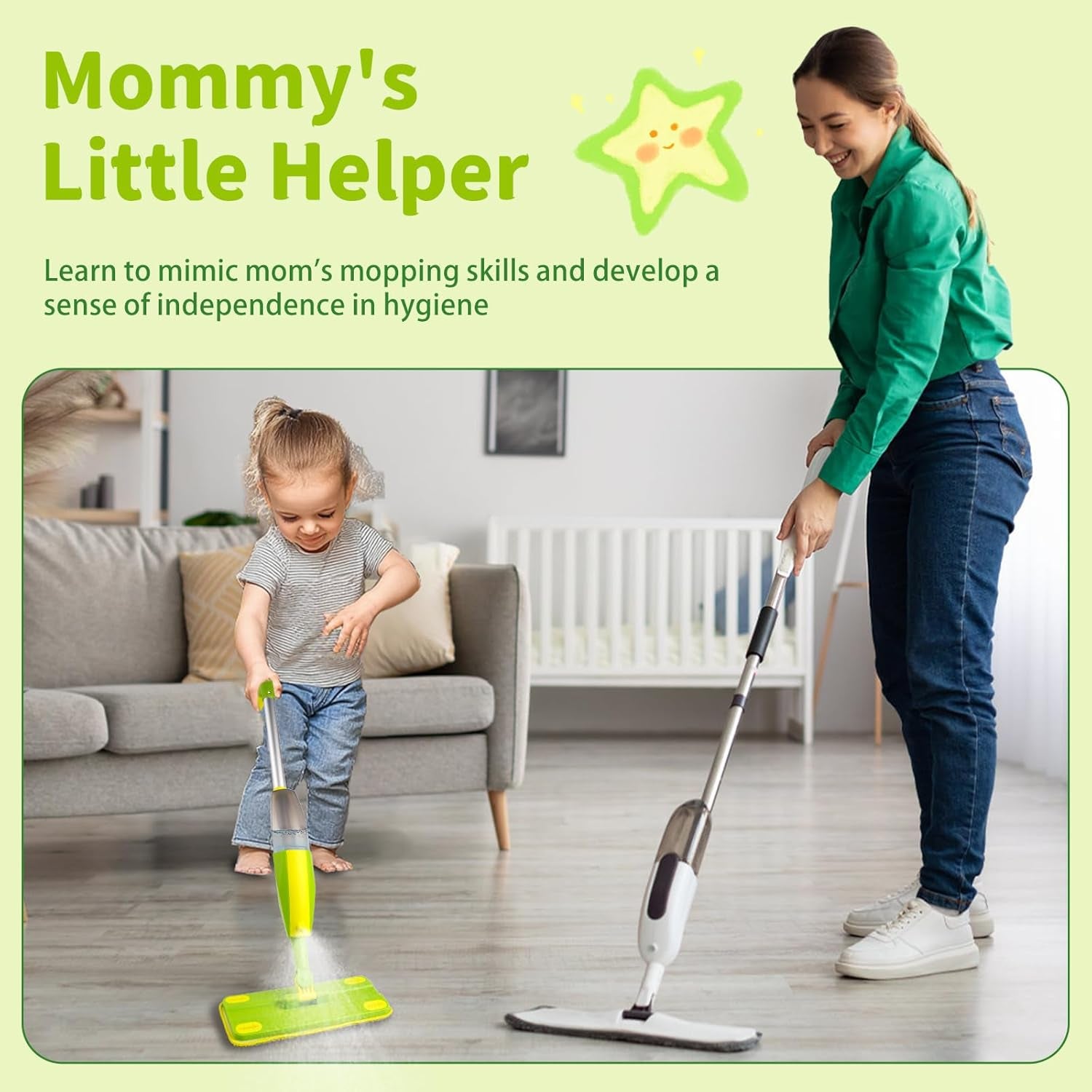 Kids Spray Mop, Fun & Functional Toddler