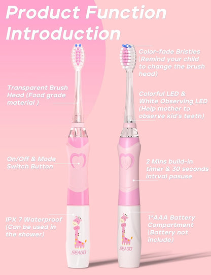 Kids Electric Toothbrush with 2Min Timer