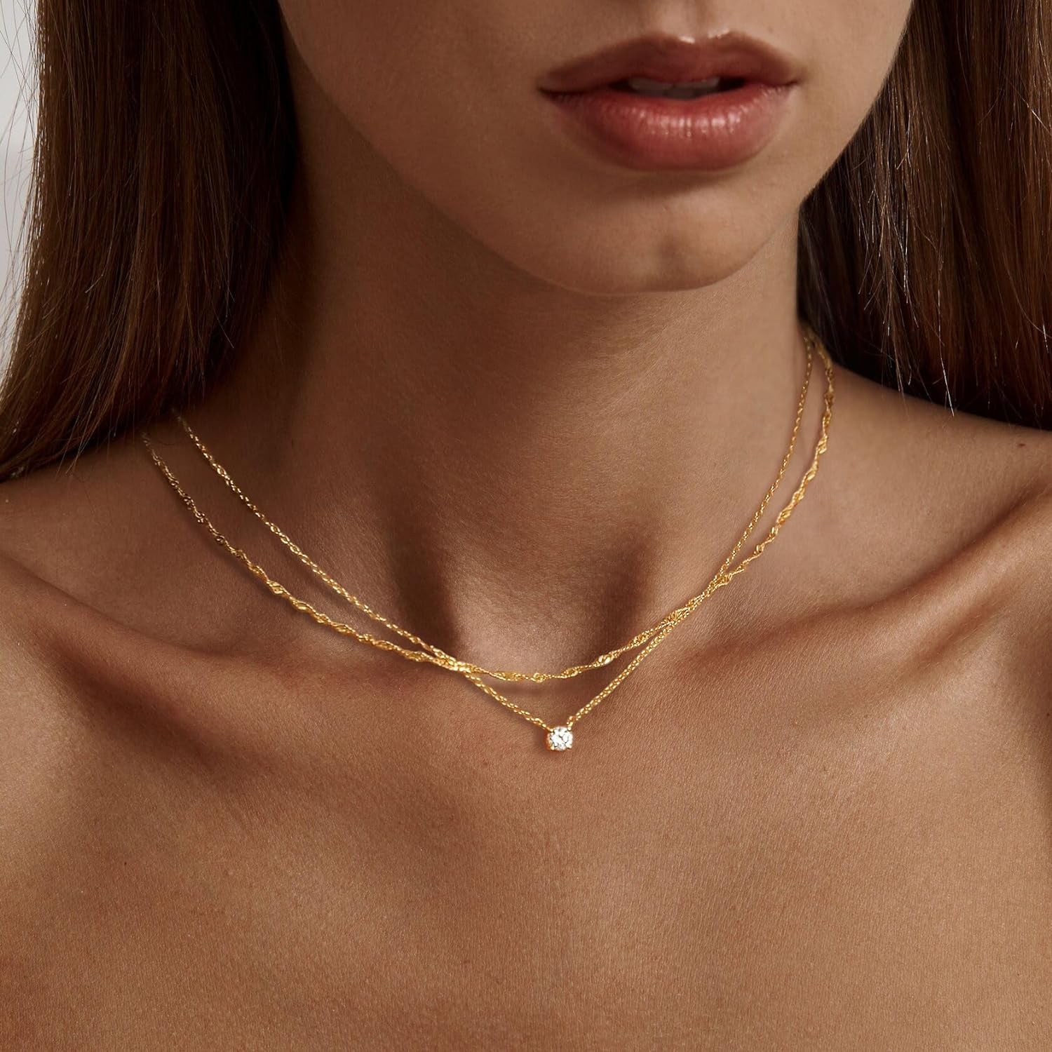 Dainty 14K Gold Plated/Silver Cubic