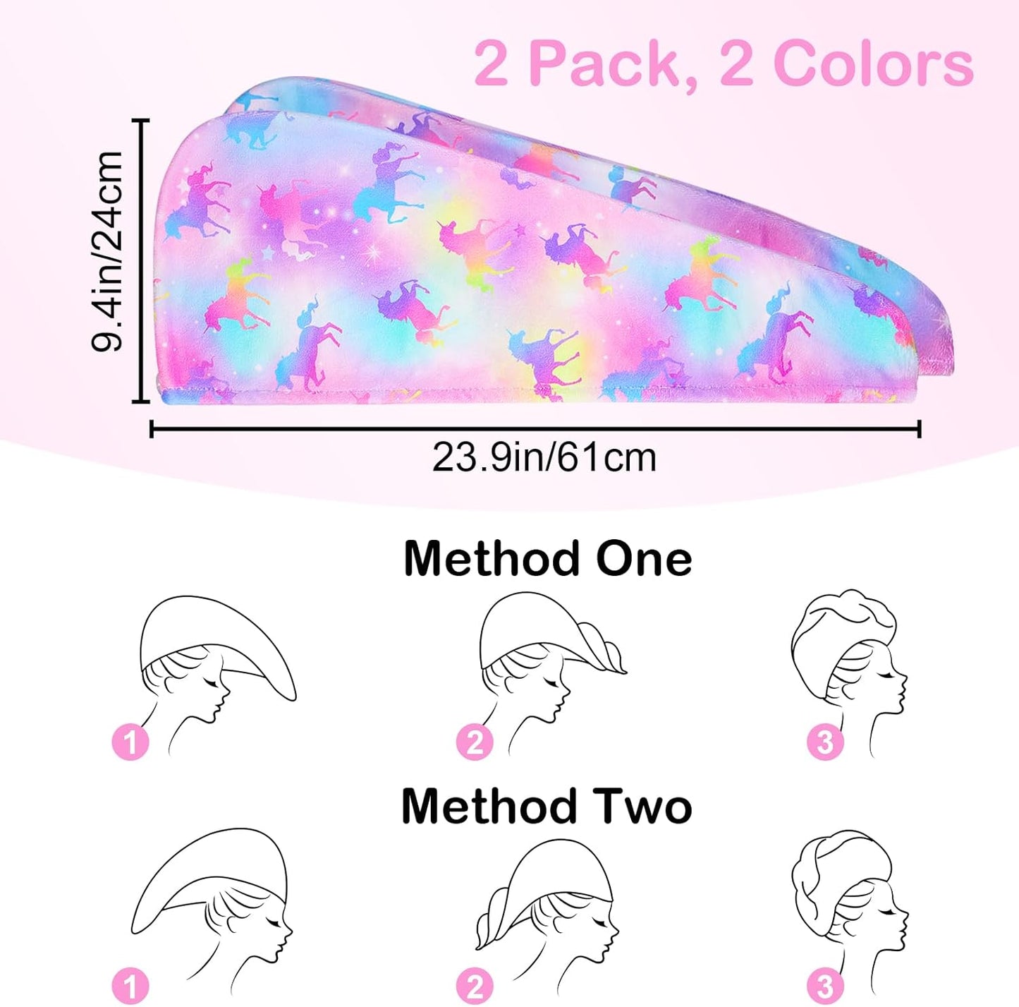 Microfiber Hair Towel Wrap for Kids