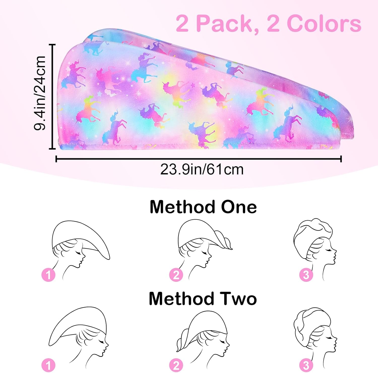 Microfiber Hair Towel Wrap for Kids
