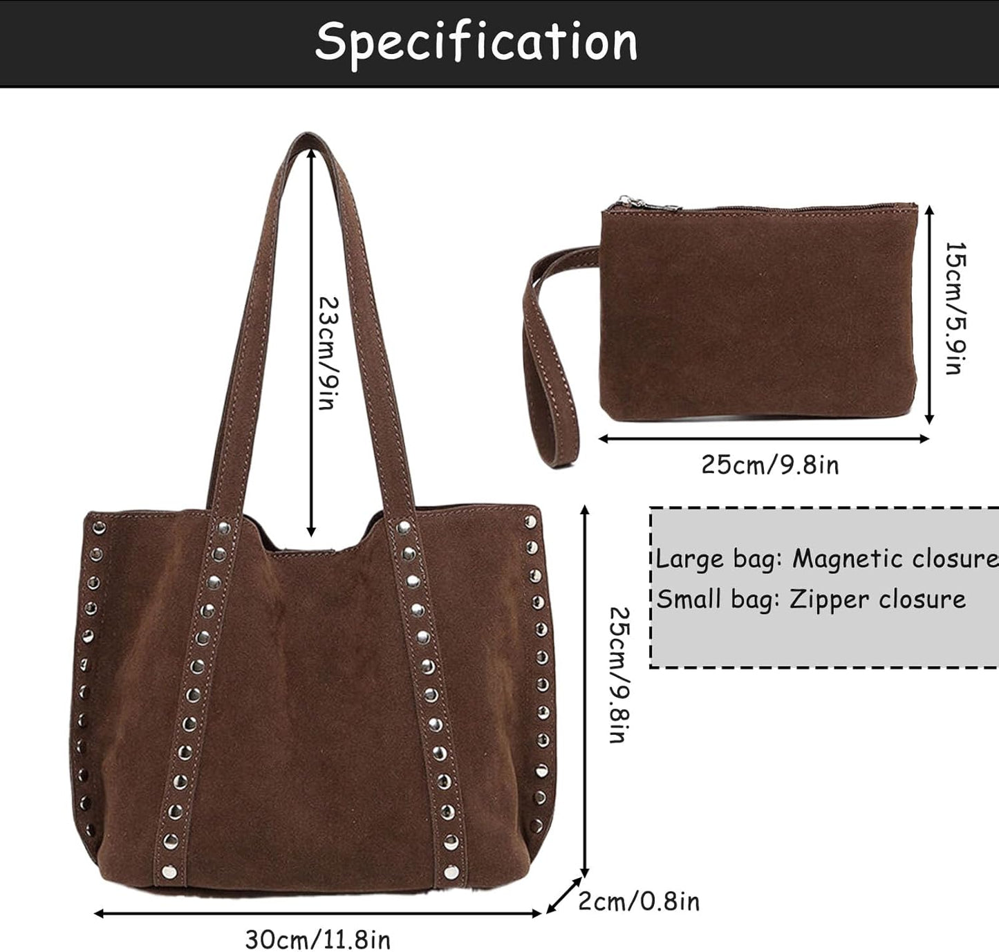 Suede Bag Mini Trendy Faux Suede 