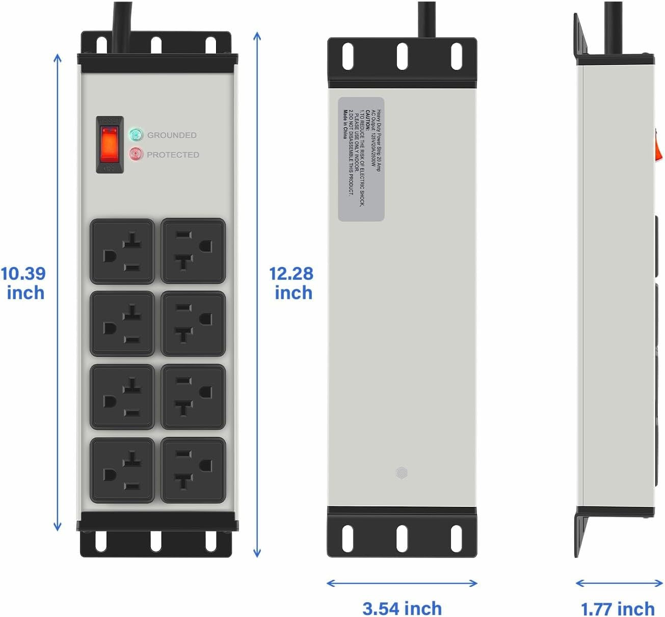 Heavy Duty Power Strip Surge Protector