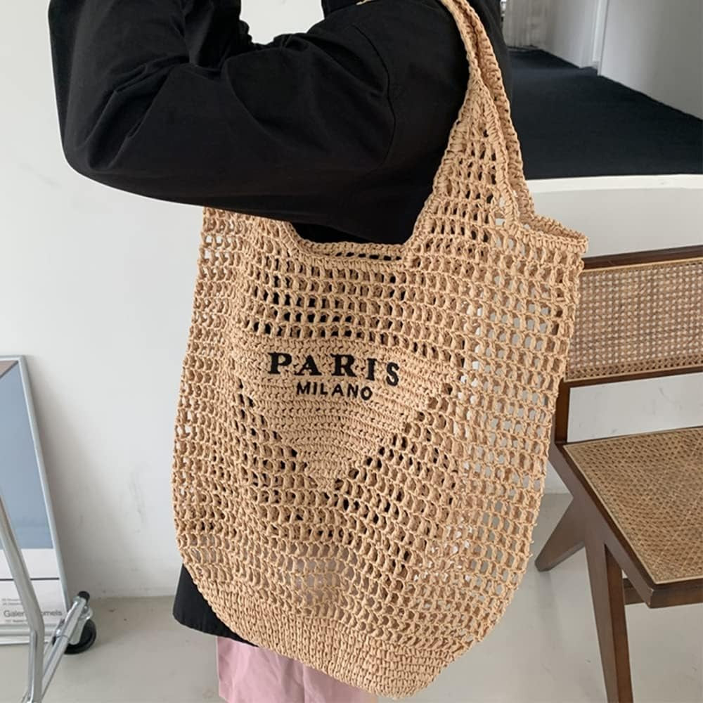 New Woven Bag Straw Mesh Tote Bag, Beach