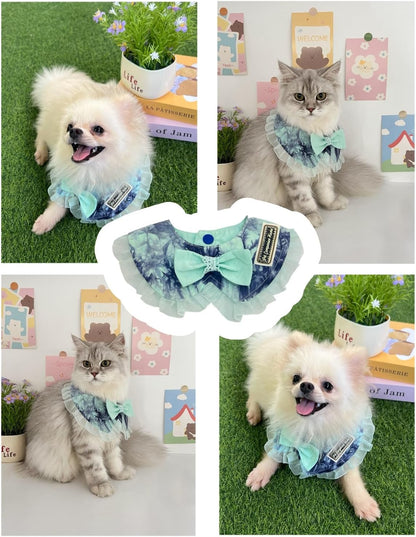 Adorable Tie-Dye Bib with Lace Trim