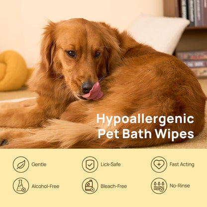 Cleaning Deodorizing Glove Wipes for Dog