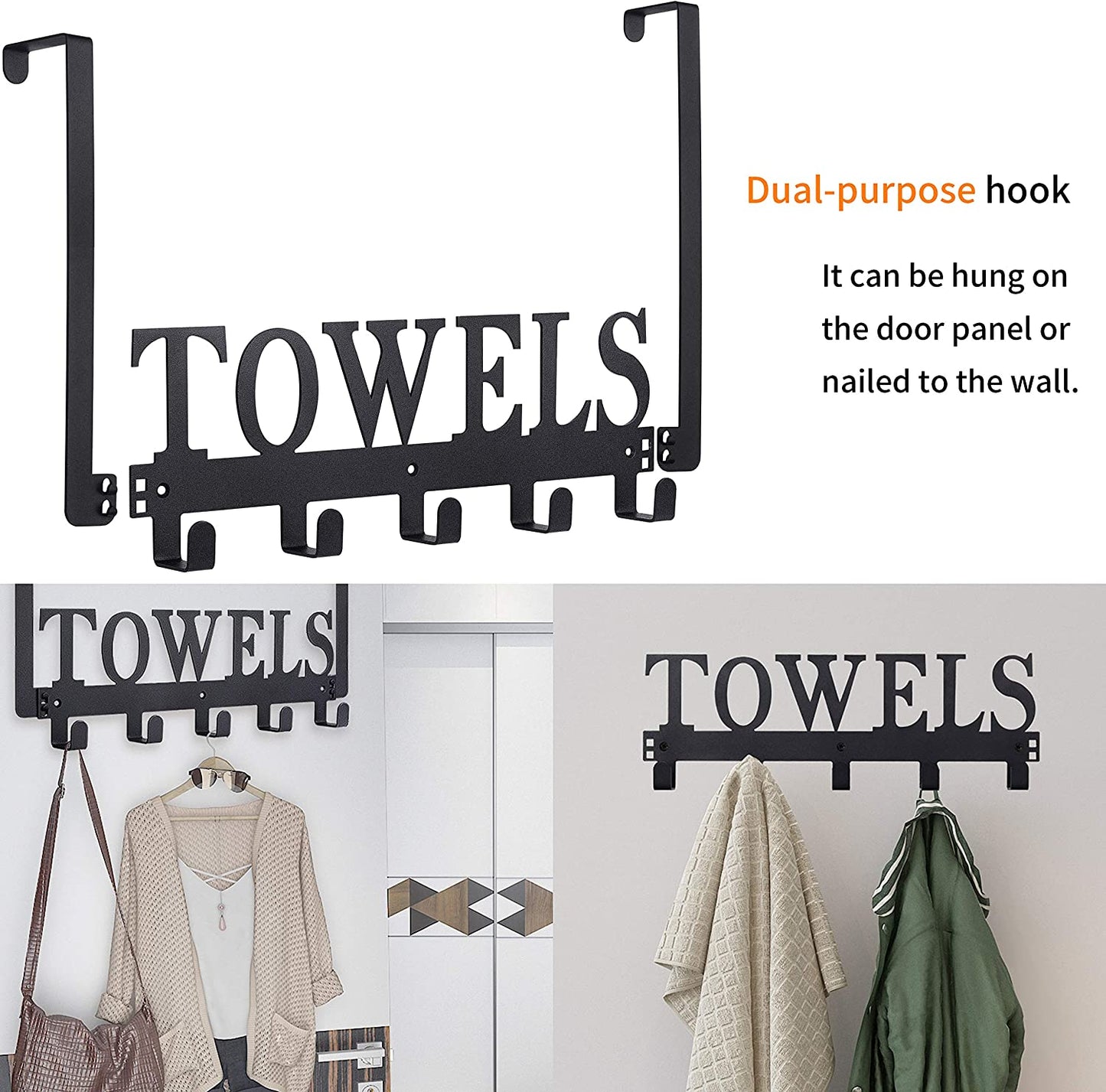 over the Door Hooks, Towel Holder