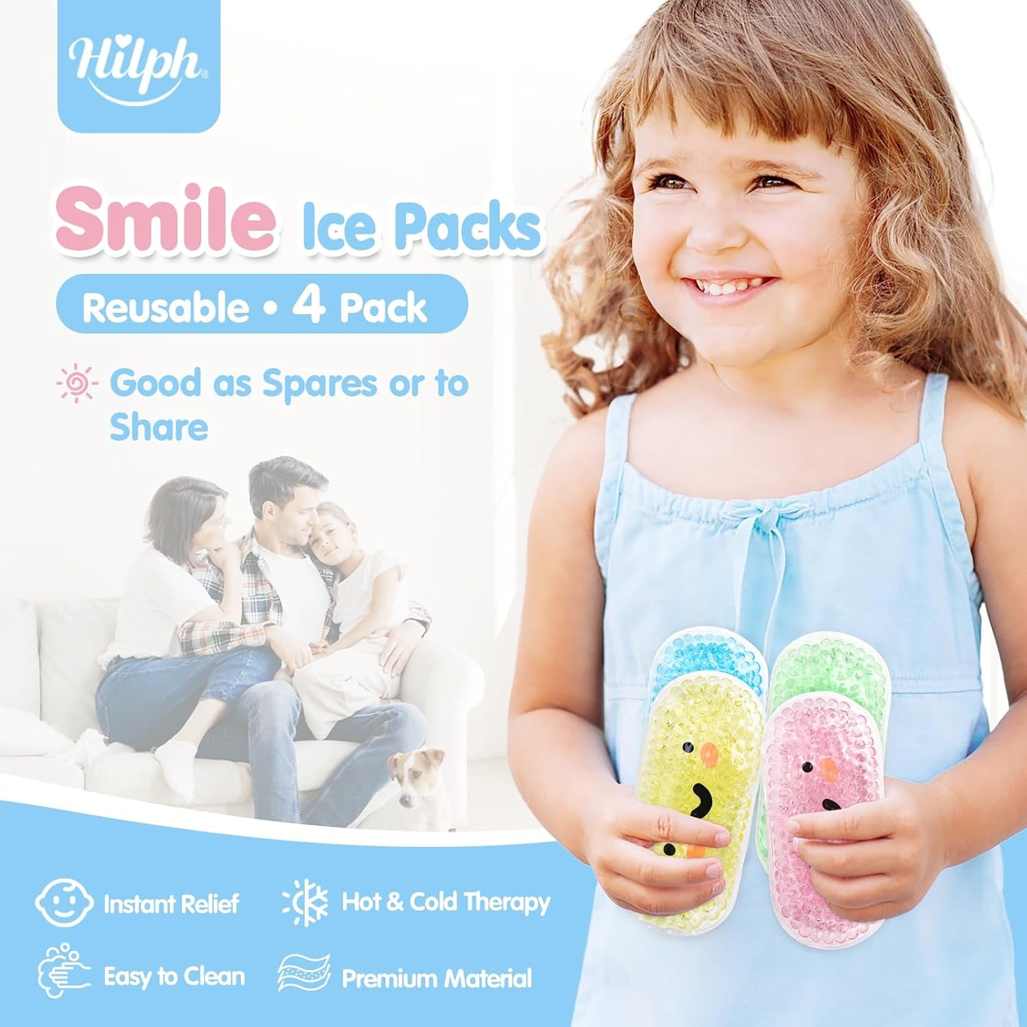 Kids Ice Packs for Boo Boos,Reusable