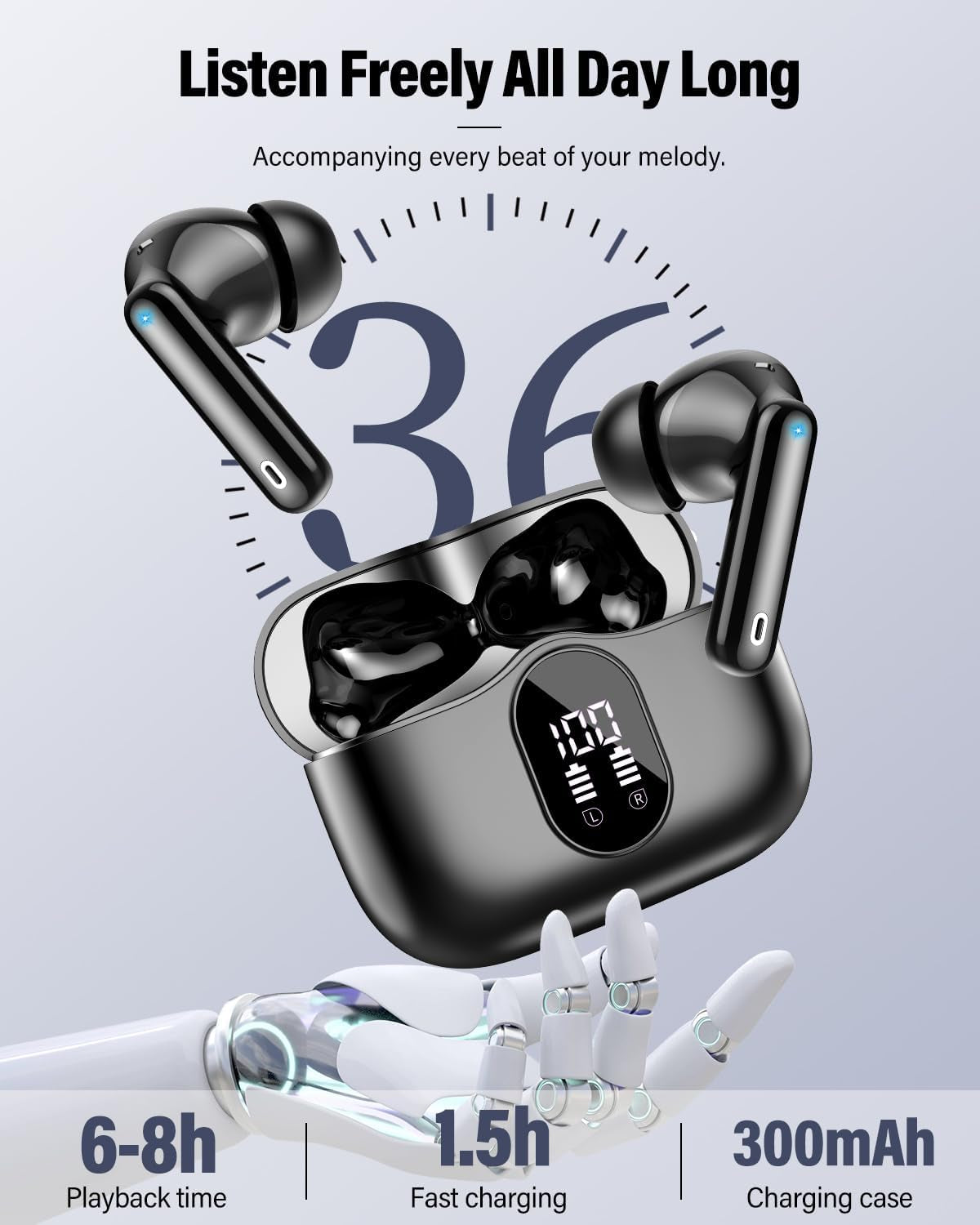 Wireless Earbuds,Bluetooth 5.4Headphones