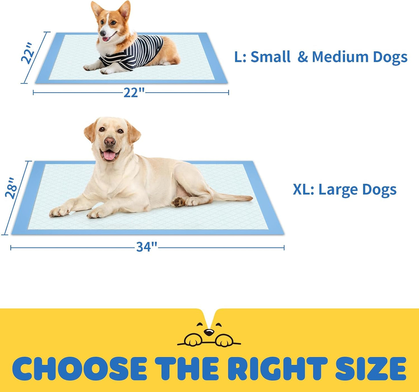 100-Pack X-Large Puppy Pads - 34'' X 28