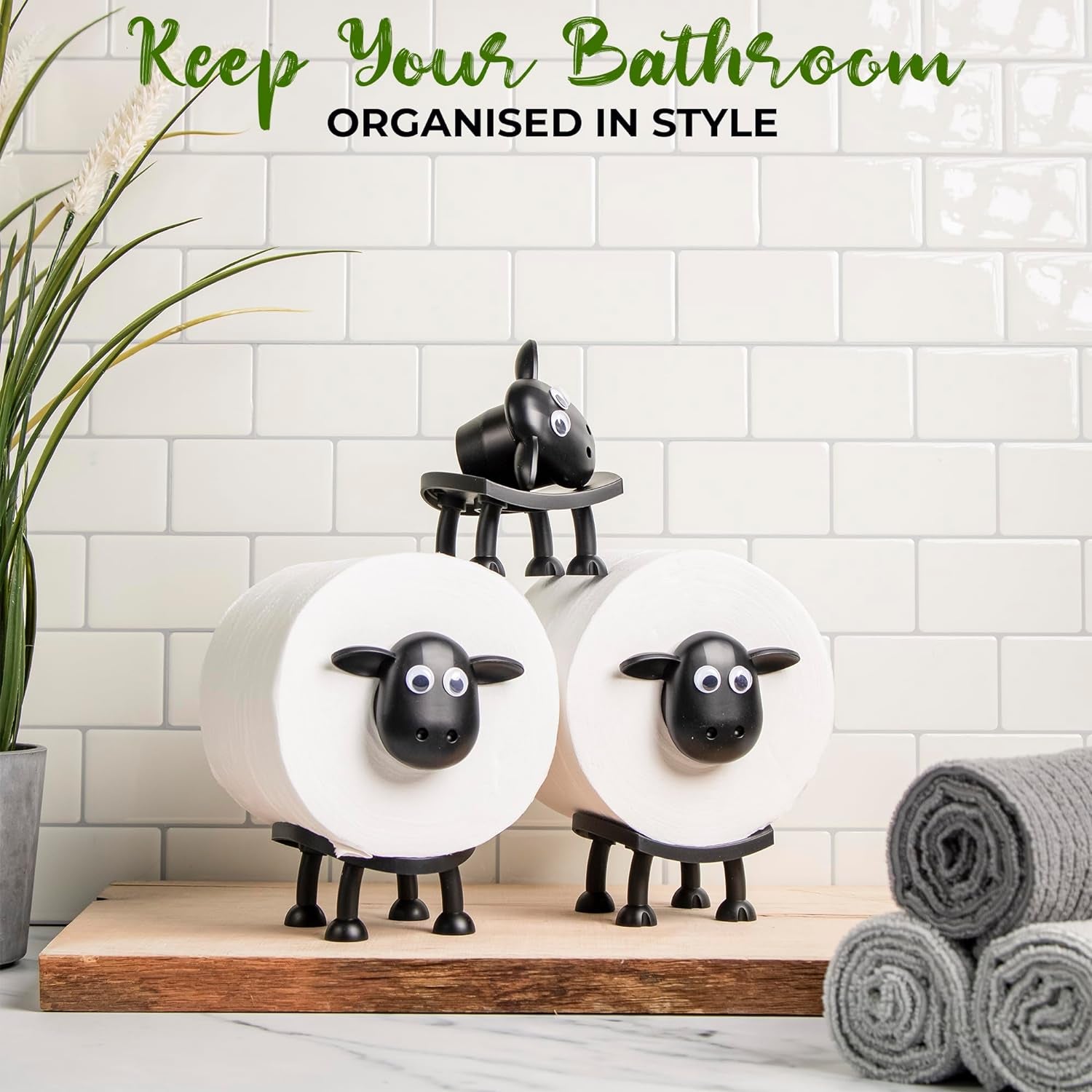 Sheep Toilet Roll Holder, Free Standing 