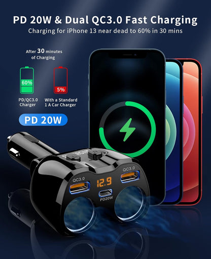 2026 Upgraded Cigarette Lighter Splitter