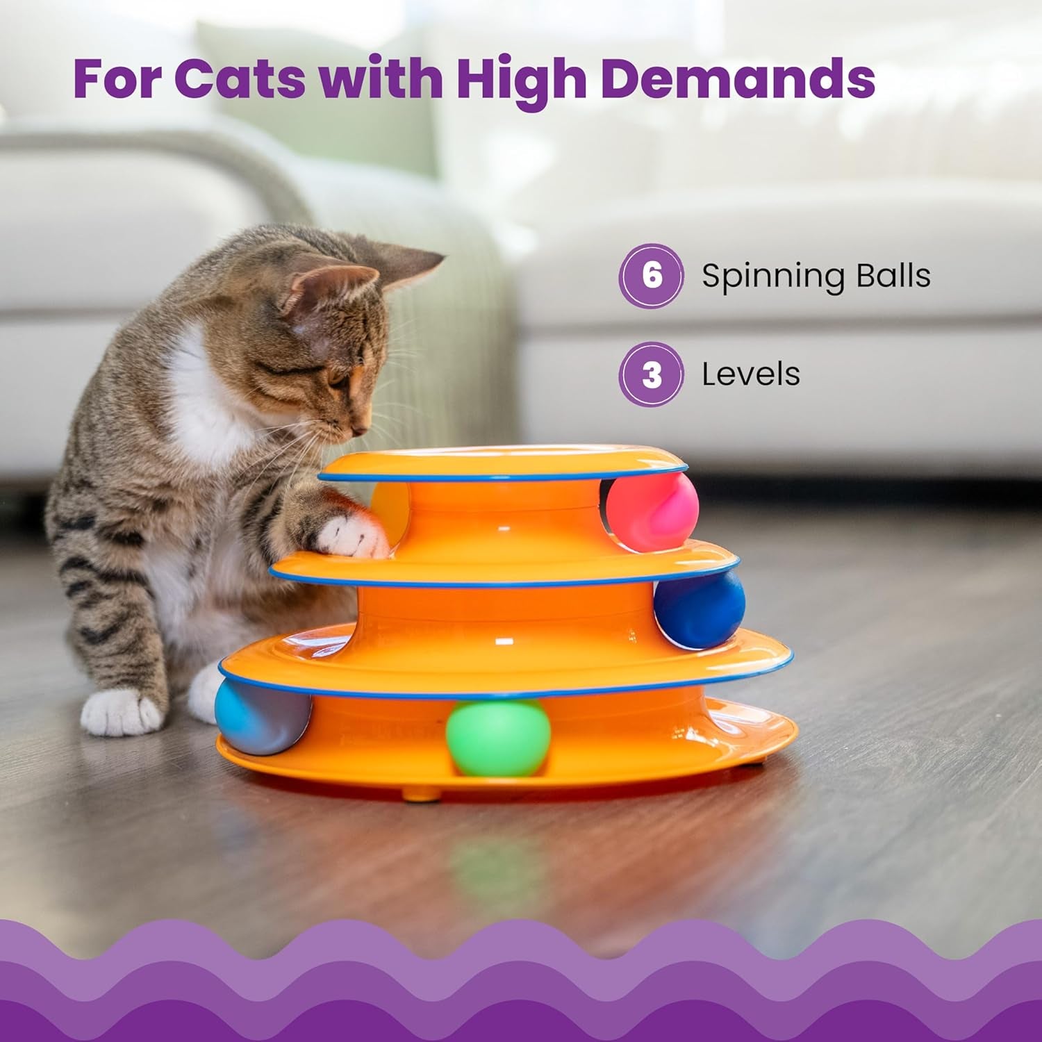 Tower of Tracks Cat Toy – 3-Level Track