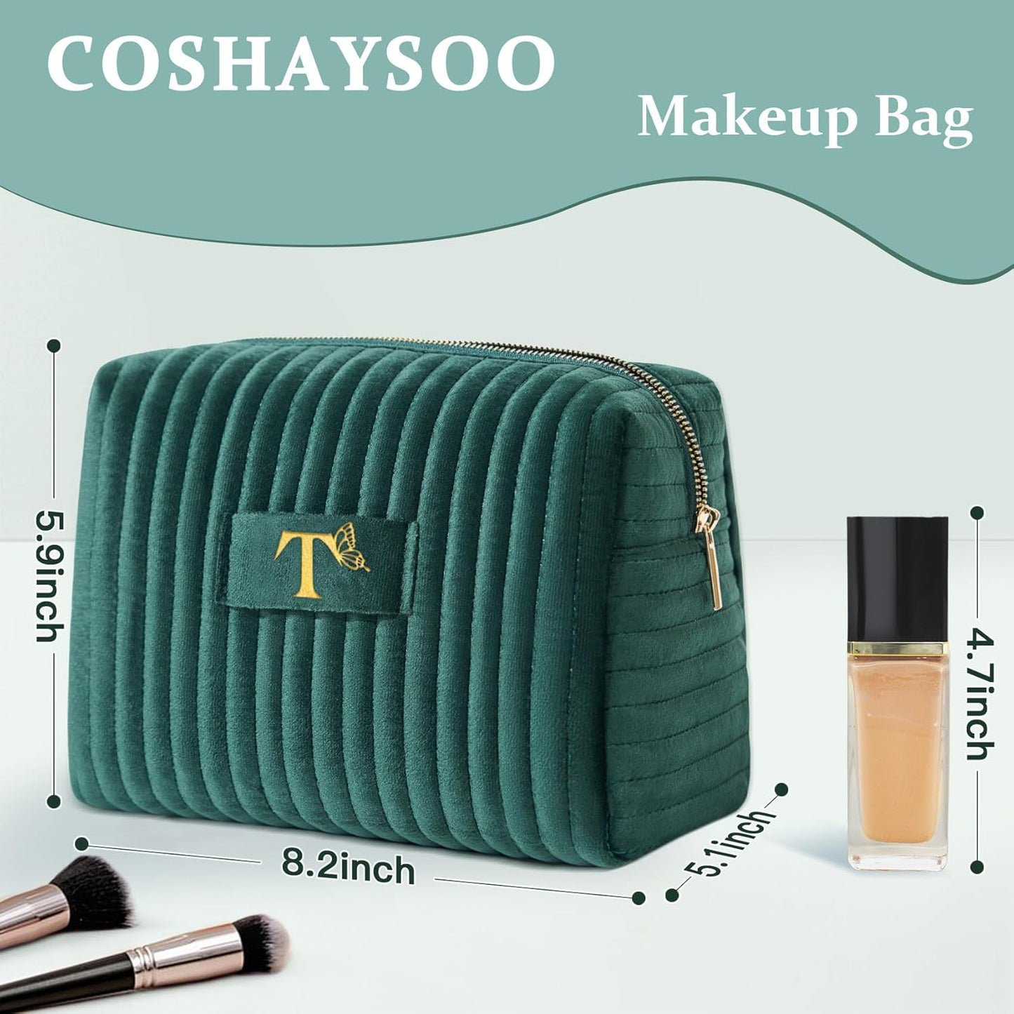 Travel Makeup Bag Quilted Make up Pouch