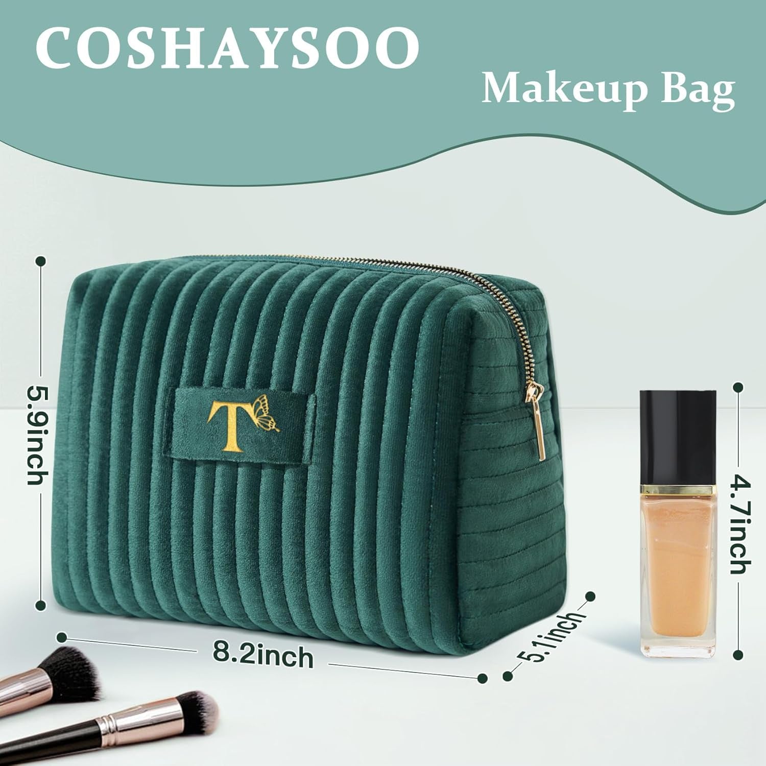 Travel Makeup Bag Quilted Make up Pouch
